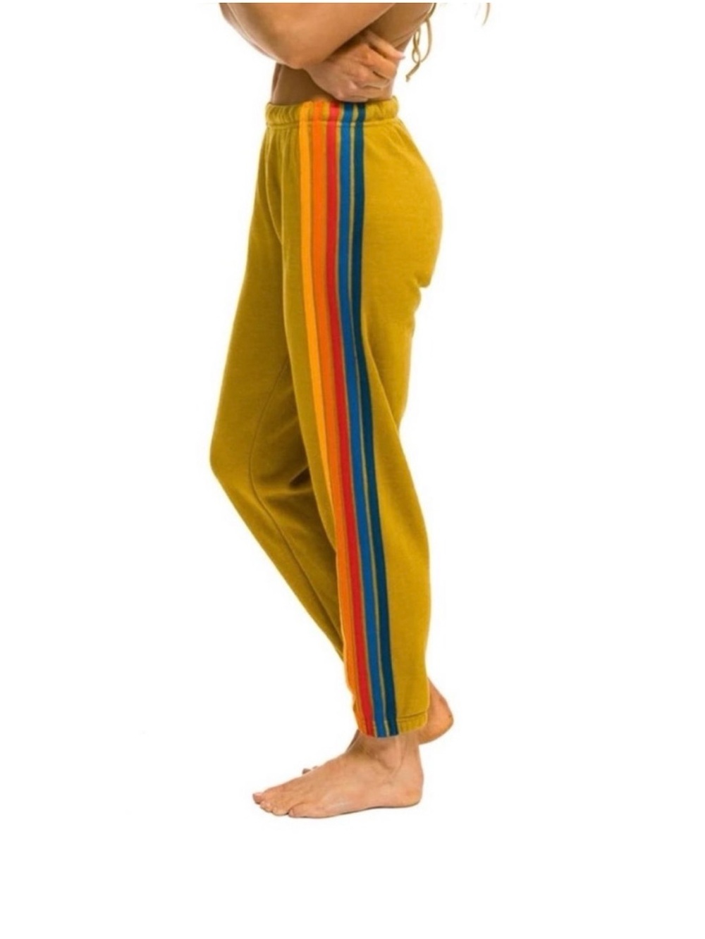 Aviator nation Honey Track Pants with Rainbow Side Stripes